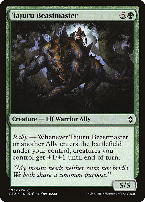 Tajuru Beastmaster highlighted card art