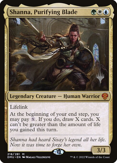 Shanna, Purifying Blade highlighted card art