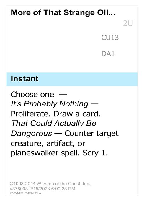 More of That Strange Oil... highlighted card art