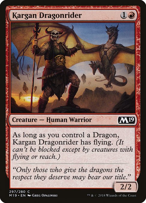 Kargan Dragonrider from Core Set 2019