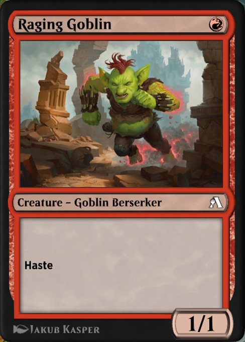Raging Goblin from Arena New Player Experience Cards