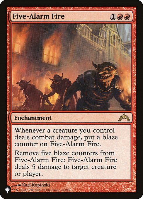 Five-Alarm Fire highlighted card art