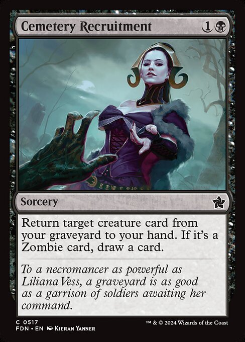 Cemetery Recruitment highlighted card art