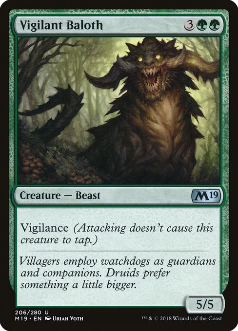 Vigilant Baloth highlighted card art