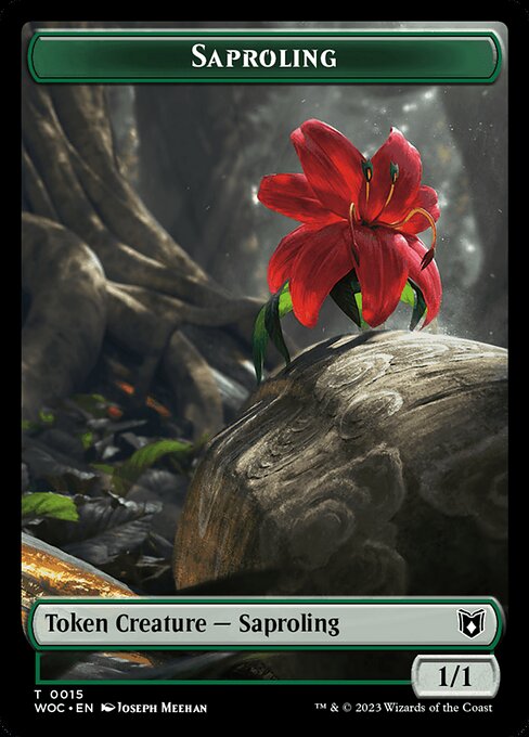 Saproling from Wilds of Eldraine Commander Tokens