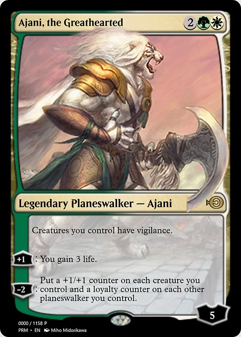 Ajani, the Greathearted from Magic Online Promos
