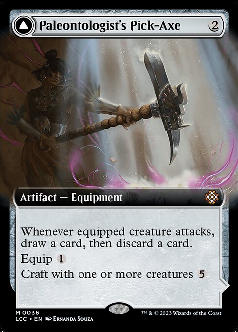 Paleontologist's Pick-Axe // Dinosaur Headdress from The Lost Caverns of Ixalan Commander