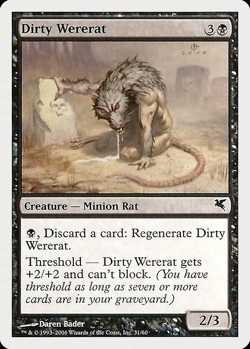 Dirty Wererat highlighted card art