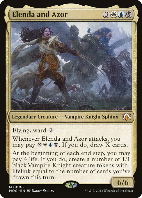 Elenda and Azor highlighted card art