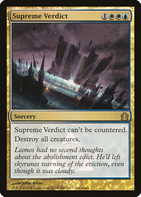 Supreme Verdict from Return to Ravnica Promos