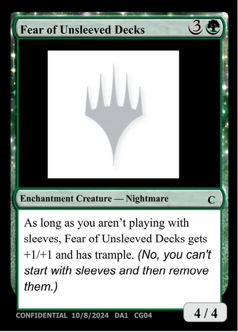 Fear of Unsleeved Decks highlighted card art