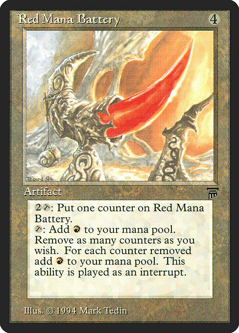 Red Mana Battery from Legends