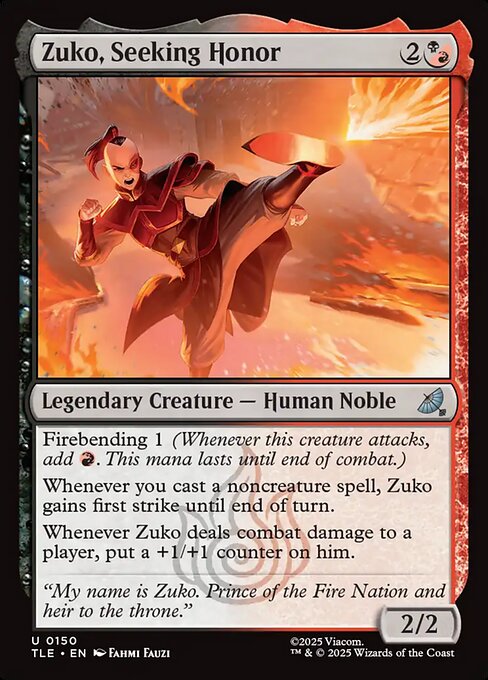 Zuko, Seeking Honor from Avatar: The Last Airbender Eternal