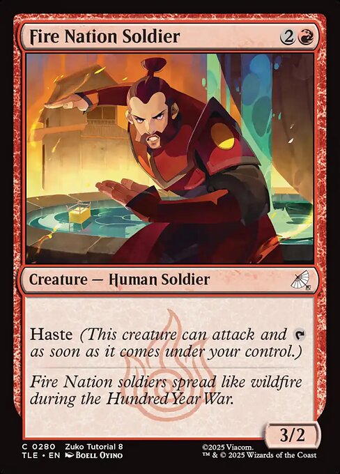 Fire Nation Soldier highlighted card art