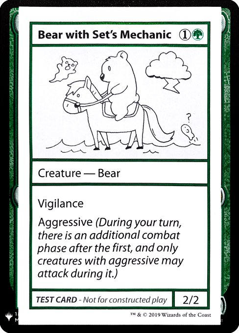Bear with Set's Mechanic from Mystery Booster Playtest Cards 2019