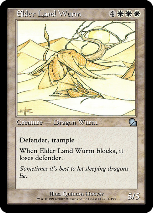 Elder Land Wurm highlighted card art