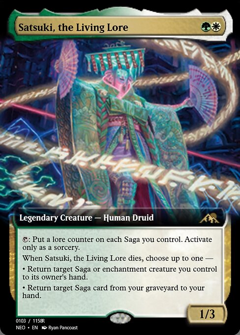 Satsuki, the Living Lore highlighted card art