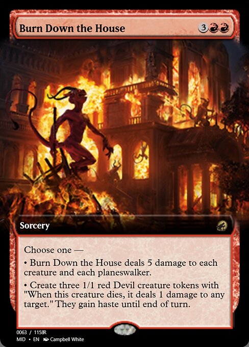 Burn Down the House highlighted card art