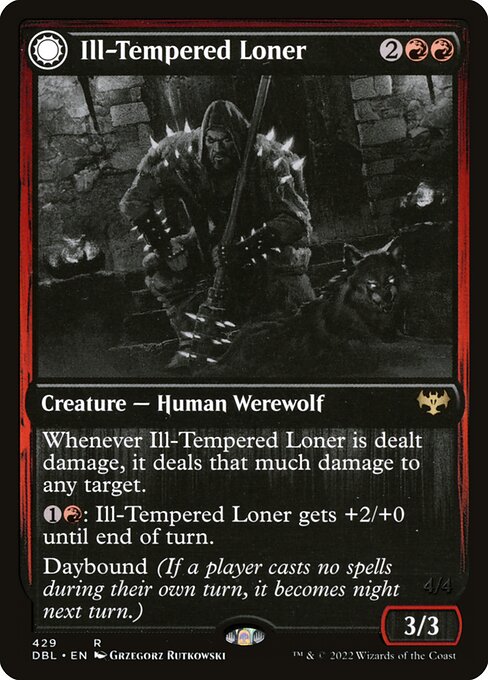 Ill-Tempered Loner // Howlpack Avenger from Innistrad: Double Feature