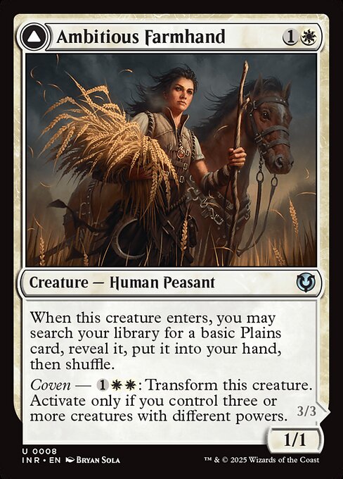 Ambitious Farmhand // Seasoned Cathar from Innistrad Remastered
