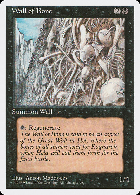 Wall of Bone from Fourth Edition