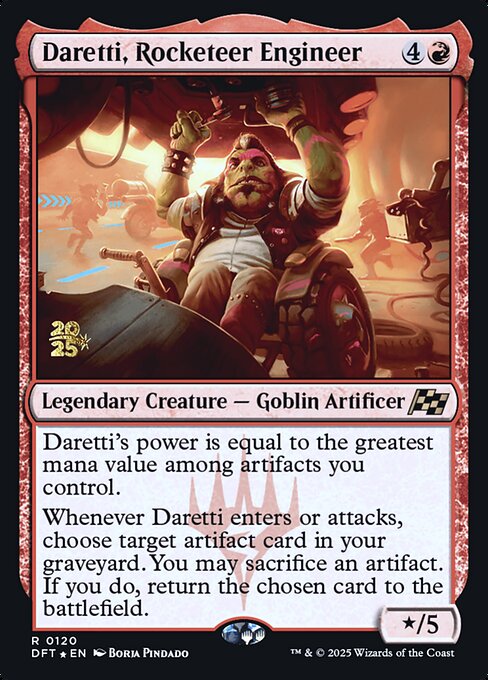 Daretti, Rocketeer Engineer from Aetherdrift Promos