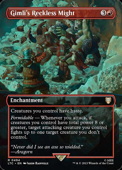 Gimli's Reckless Might highlighted card art