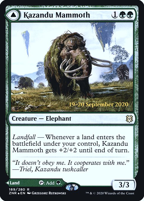 Kazandu Mammoth // Kazandu Valley from Zendikar Rising Promos