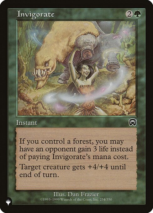 Invigorate highlighted card art