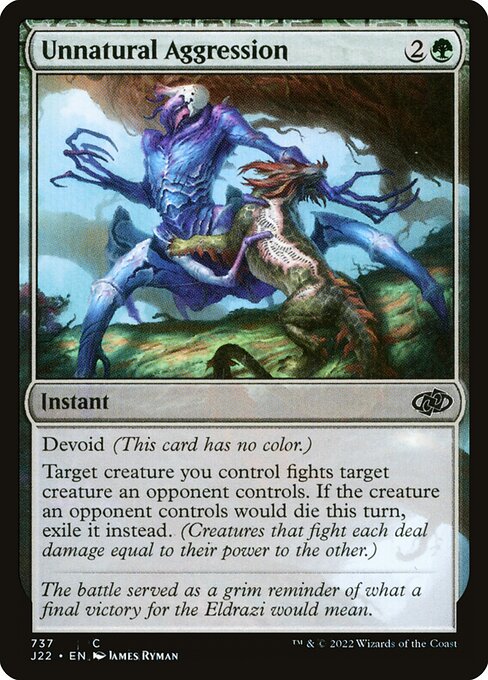 Unnatural Aggression highlighted card art