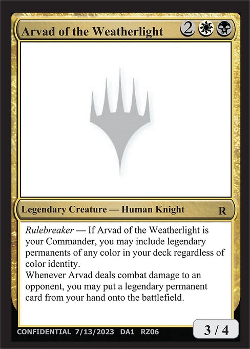 Arvad of the Weatherlight highlighted card art