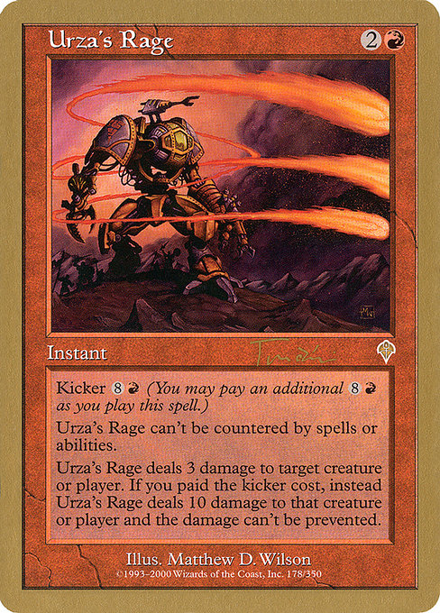 Urza's Rage from World Championship Decks 2001