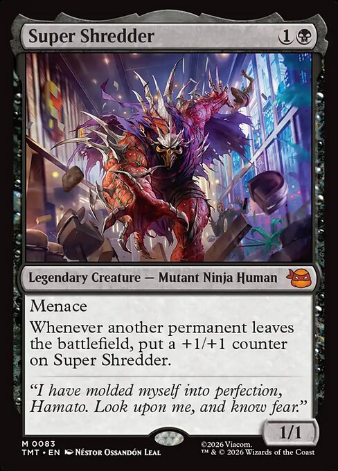 Super Shredder highlighted card art