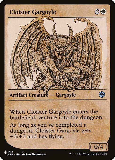Cloister Gargoyle highlighted card art