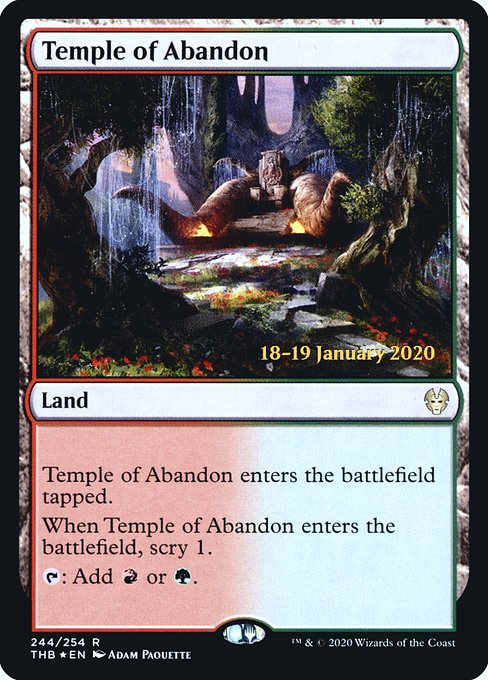Temple of Abandon from Theros Beyond Death Promos