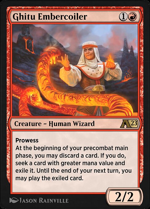 Ghitu Embercoiler highlighted card art