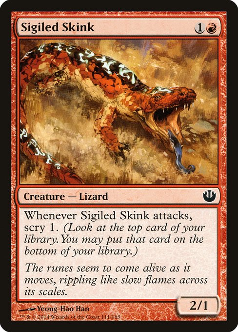 Sigiled Skink highlighted card art