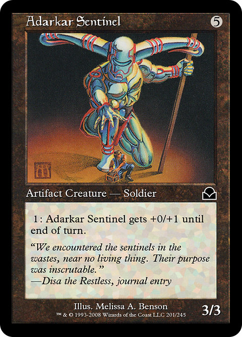 Adarkar Sentinel highlighted card art