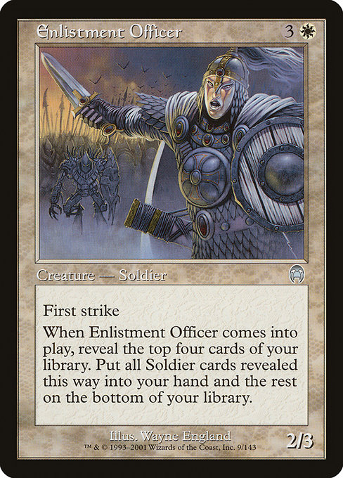 Enlistment Officer highlighted card art