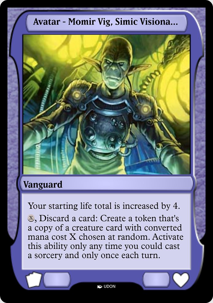 Momir Vig, Simic Visionary Avatar highlighted card art