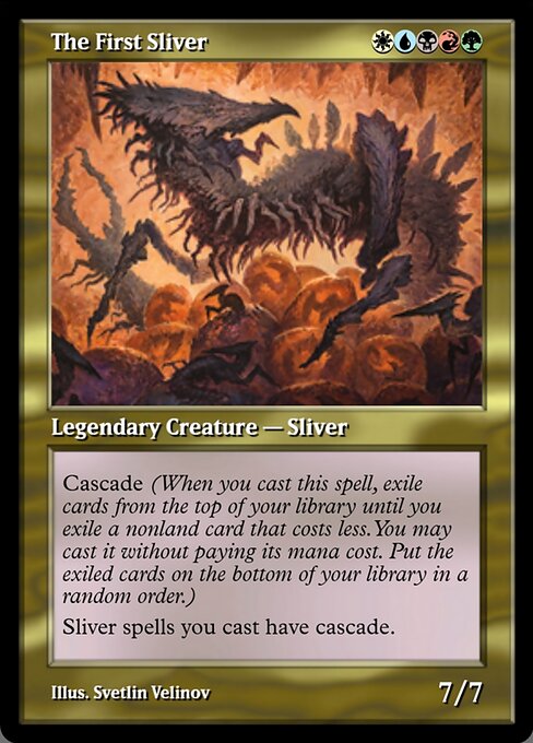 The First Sliver highlighted card art