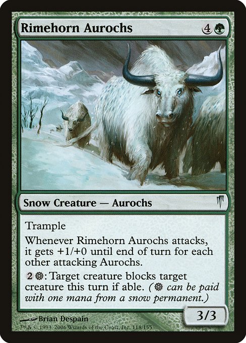 Rimehorn Aurochs highlighted card art