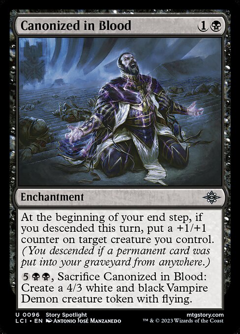Canonized in Blood highlighted card art