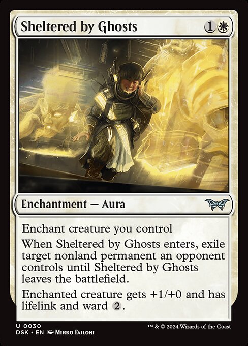 Sheltered by Ghosts highlighted card art
