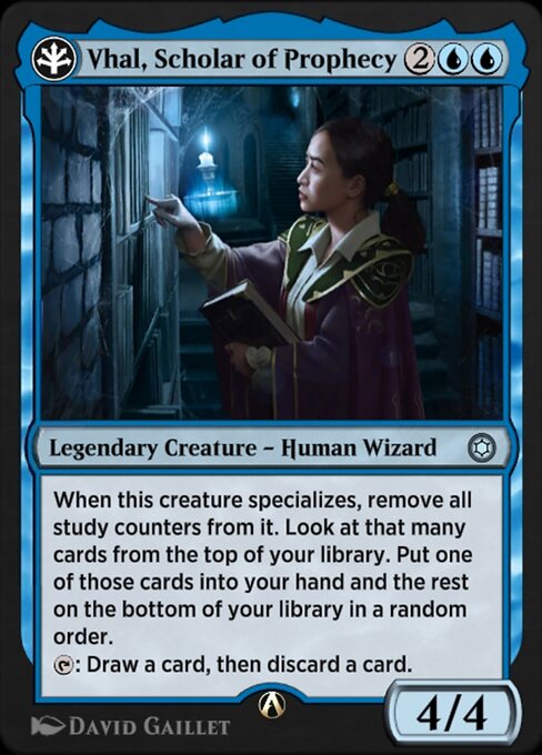 Vhal, Scholar of Prophecy highlighted card art