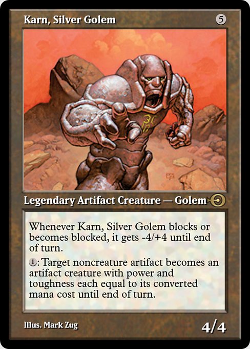 Karn, Silver Golem highlighted card art