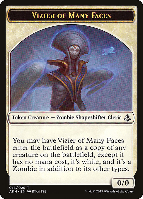 Vizier of Many Faces from Amonkhet Tokens