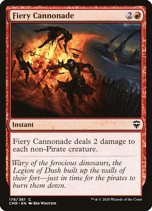 Fiery Cannonade highlighted card art