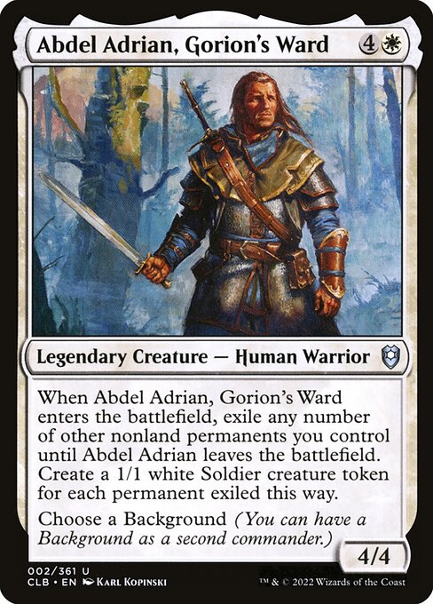 Abdel Adrian, Gorion's Ward highlighted card art