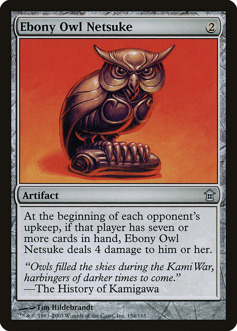 Ebony Owl Netsuke highlighted card art